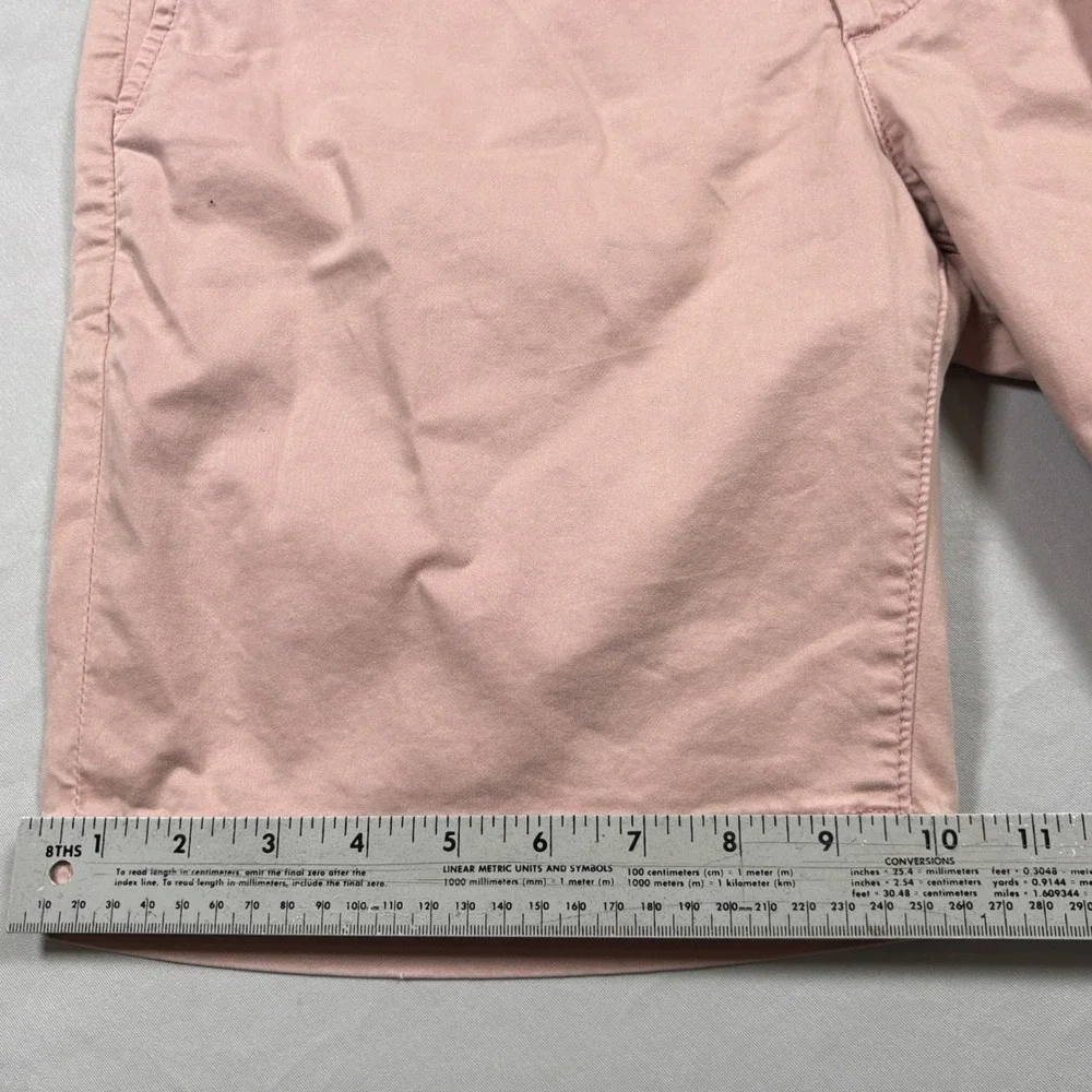 AG Adriano Goldschmied Wanderer Shorts Mens 33 Pink Slim Trouser Stretch Sateen